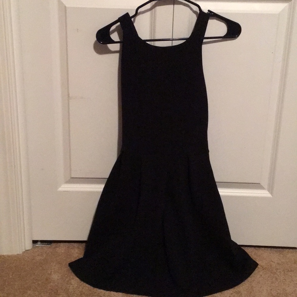 Black strap dress